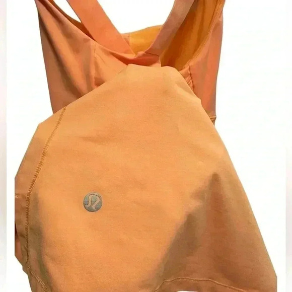 LULULEMON peach/orange track and train crossbody tank top - Picture 6 of 8